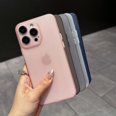 0,3 мм ультратонкий матовый чехол для iPhone 16 15 14 13 12 11 Pro Max Plus Mini силиконовый мягкий прозрачный чехол цвета конфеты роскошь