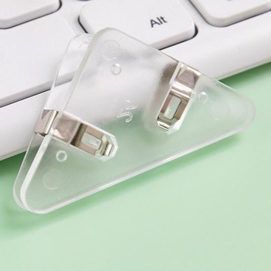 5 шт., прозрачные треугольные угловые зажимы, предотвращающие скручивание книг, многофункциональный файл для документов, угловые зажимы для страниц книги, принадлежности для студентов