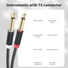 1/4inch to 2RCA Sound Cable 6.35mm to Double 2RCA Insert Cable Y Splitter Cable Bidirectional Interconnection