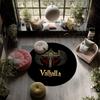 Viking Battle Axe,Round Area Rug,Carpet Rug for Living Room Bedroom Sofa Playroom Decor,Non-slip Floor Mat