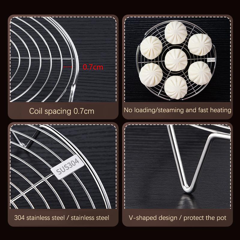 1 шт. Пароварка из нержавеющей стали, многофункциональный поднос, посуда, подставка для готовки