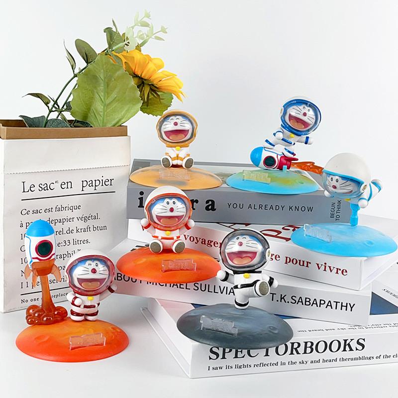 Adorable Pvc Doraemon Figurines Set Of Six Playful Cartoon Collectible Toys