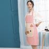 Stripe Cartoon Apron with Pockets Pig Pattern Apron Adjustable   Household