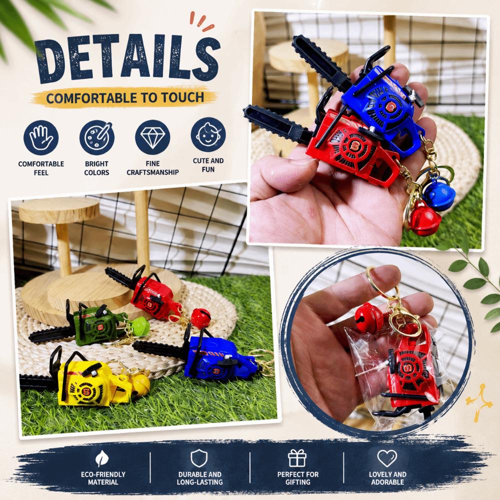 Realistic Power Saw Bag Pendant Plastic Logging Saw Toy Electric Saw Keychain Gift Key Decor