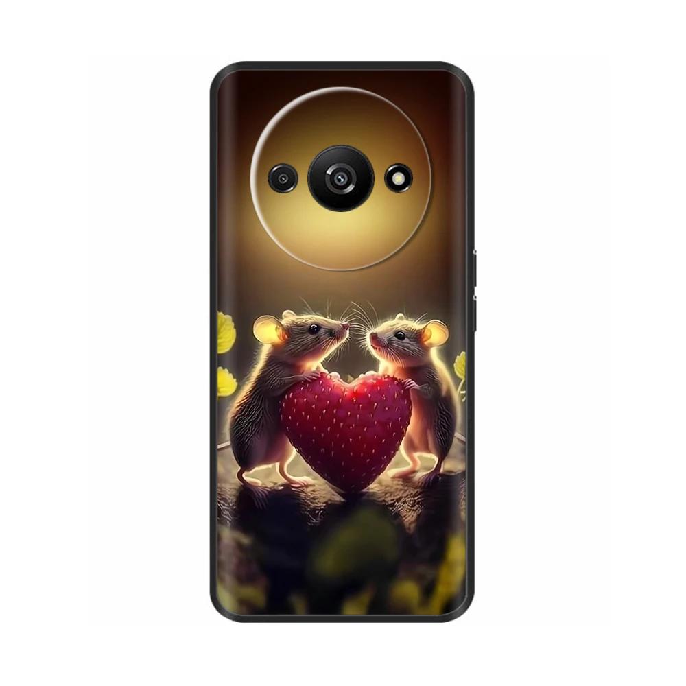 Phone Case For Xiaomi Redmi A3 A3X RedmiA3 Poco C61 PocoC61 Soft Black Silicone Bumper Shockproof Shell Back Cover Carcasa Cases