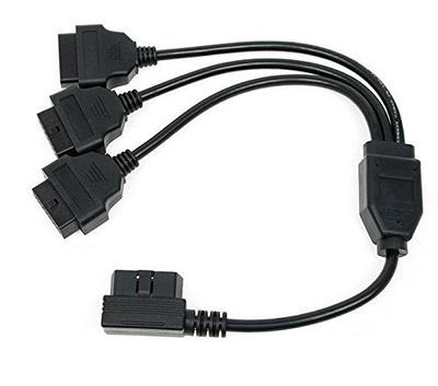 CarAngels Кабель OBD2 OBD2 Жгут кабелей с 3 ответвлениями L-образный разъем-мама 50 см