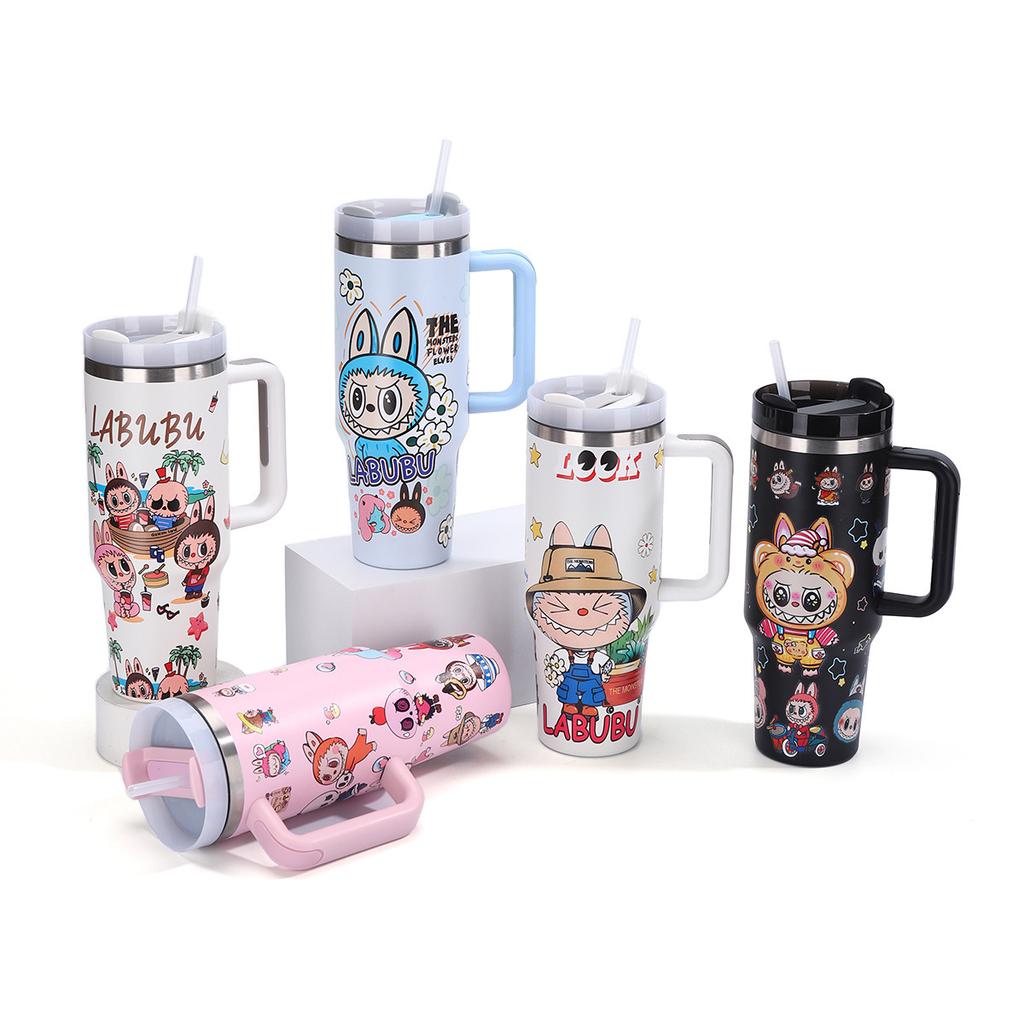 Cartoon Stainless Steel Thermos Cup Large Capacity Car Cup 40oz Car Cup Thermal Insulation Water Cup