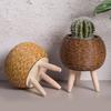 Плетение из ротанга Цветы Корзина для растений Травяной горшок Для дома и улицы Садовые горшки Контейнер для бонсай Декорации
