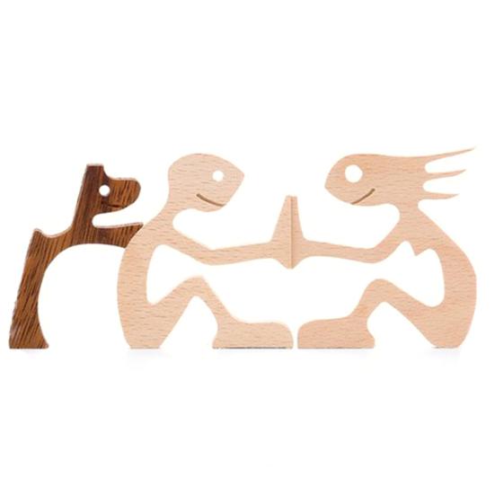 Пазл с именем семьи, милые статуи, любящие домашних животных, семейное единство, сувенир, украшение дома, деревянные головоломки, украшения