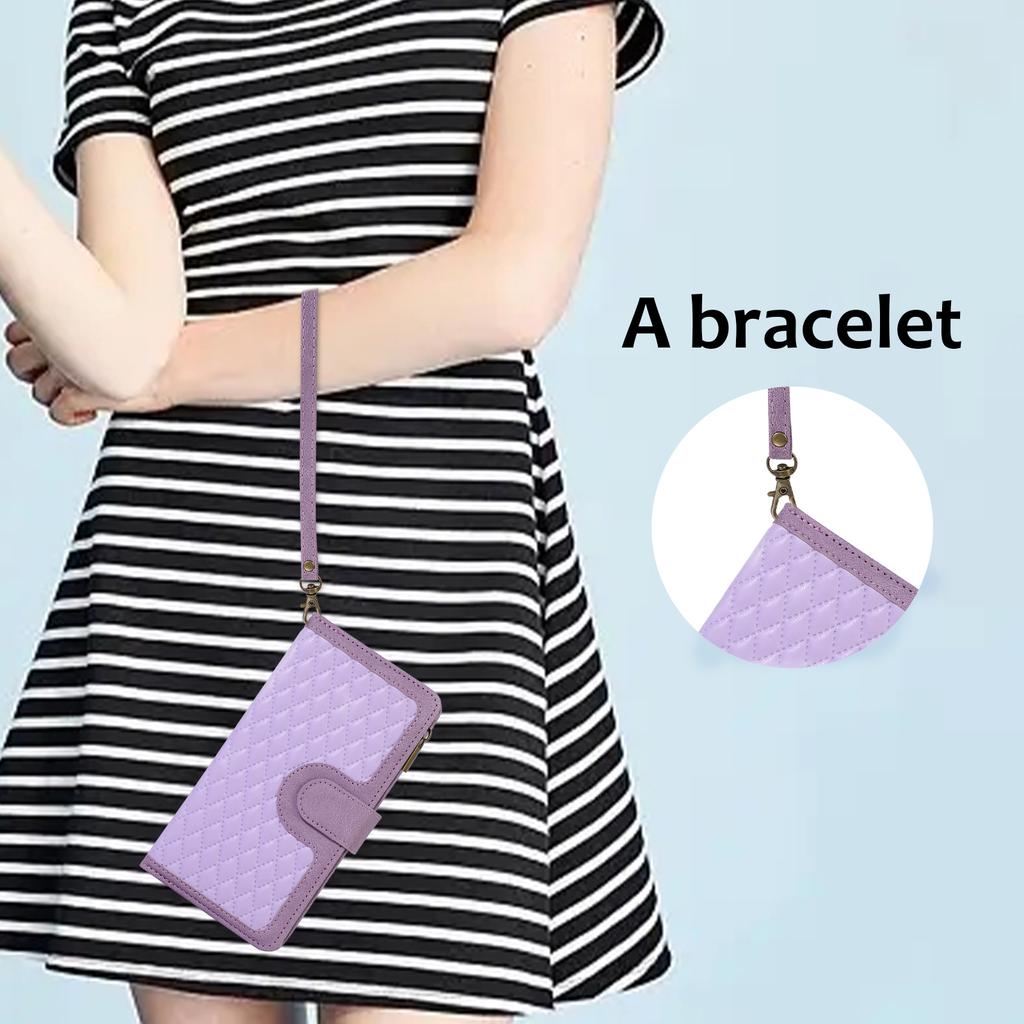 Кожаный чехол-бумажник на 9 карт с откидной молнией для iPhone 15 14 Plus 13 12 11 Pro Max X XR XS Max 8P 7P XS MAX для Samsung S23 S22 S21 Ultra Plus A14 A54 A53