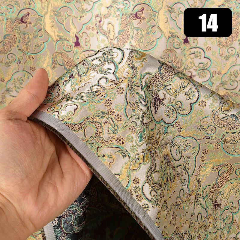 Роскошная высококачественная жаккардовая парчовая шелковая ткань для самостоятельного шитья чонсам ханьфу платье обивка одежды винтажная дизайнерская ткань