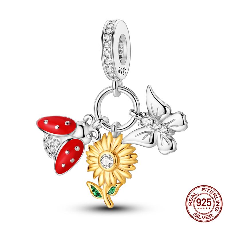 Original Charms Copper Luminous Chameleon Charms Beads Fits 3Mm Original Bracelet For Women Diy Fine Jewelry Gifts