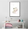 Pink Bear Moon Star Child Nursery Print Cartoon Animal Wall Art Canvas Painting Nordic Kid Baby Room Decoration Picture No Frame
