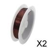 2xMetal Craft Wire Iron DIY Jewellery for Crafts Beading Jewelry Making Coffee