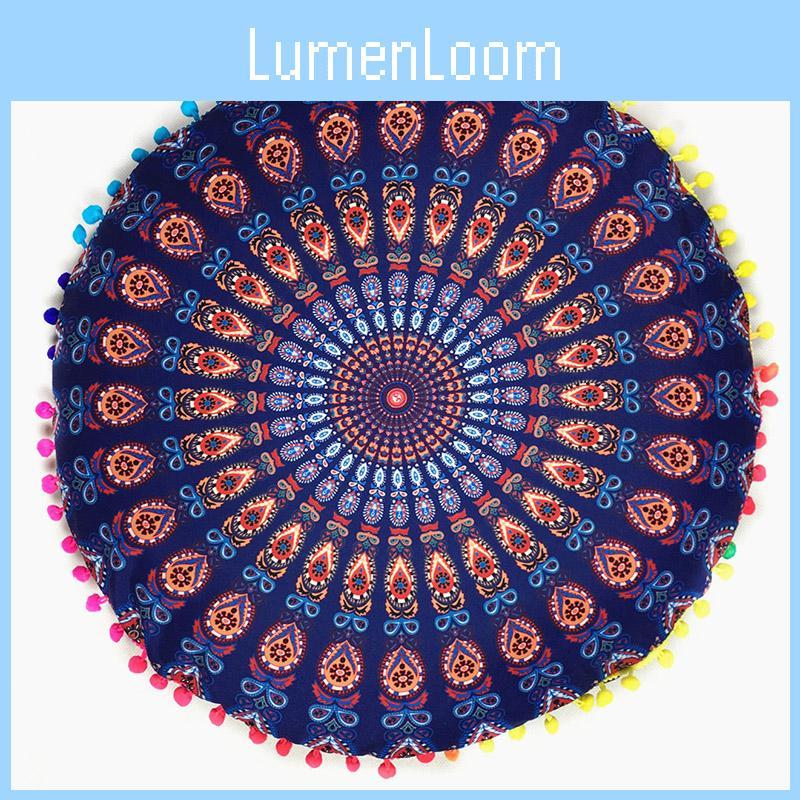 Premium Quality Mandala Round Cushion Cover For A Timeless Bohemian Look