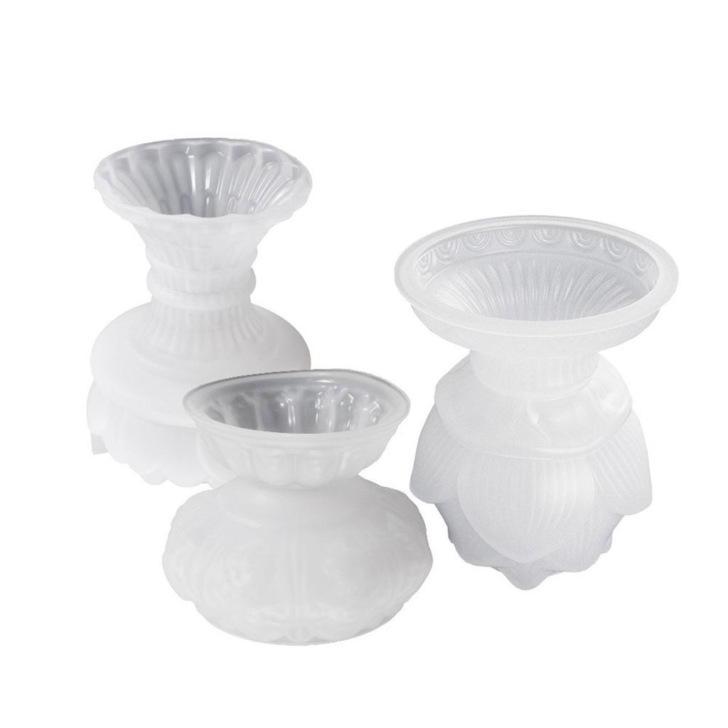 DIY Lotus силиконовая форма подсвечник ароматерапия гипсовая цементная форма 3D цветок эпоксидная смола формы украшения дома