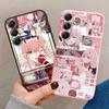 Розовый чехол для телефона для девочек iPhone Samsung A55 S24 FE S25 M35 A16 Xiaomi Redmi Note 13 Pro 14C Huawei Honor Realme противоударный матовый чехол с защитой от царапин