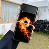 Роскошный чехол для Samsung Galaxy Z Flip 4 3 5G, черные жесткие чехлы для телефонов из ПК, модная задняя крышка ZFlip Funda I Love Football Shell Capa