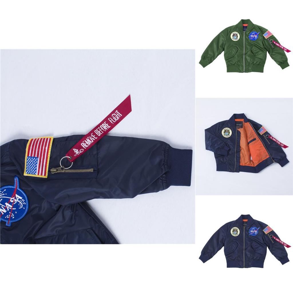 Высококачественная детская куртка-бомбер NASA с классическим дизайном пилота Ma1.