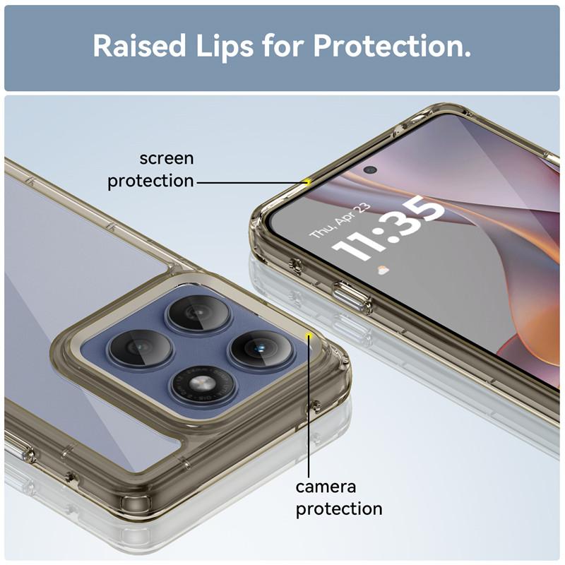 For Motorola Edge 60 Pro Case Moto Edge 60 Pro Cover TPU Border Acrylic Backplane Bumper Protective Phone Cases Moto Edge 60 Pro