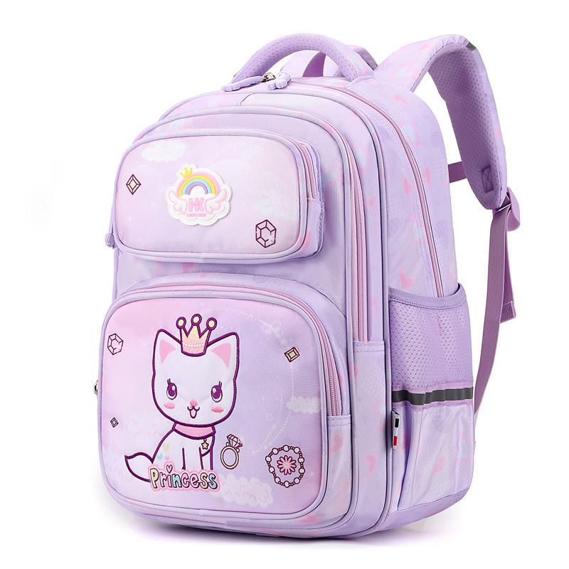 Cool Modern Nylon Book Bag For Big Class Elementary Kids Breathable And Spine-protecting