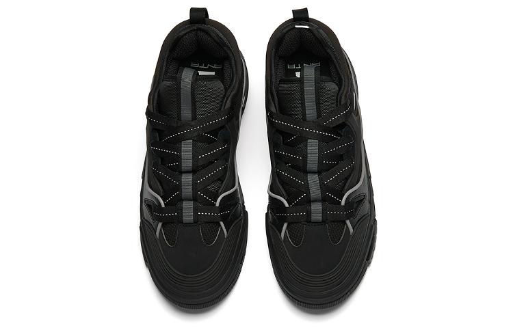 Men's Sneakers Anta Bump Puffy Shoes Abrasion Resistant Slip Resistant Low top Skateboard Shoes Men's Black