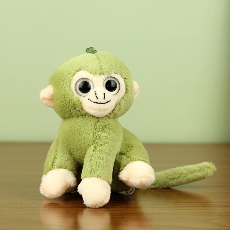 Очаровательная маленькая плюшевая игрушка-обезьянка, мягкая золотистая курносая обезьяна, брелок с чучелом животного-обезьянки, украшение-обезьянка для детей в подарок