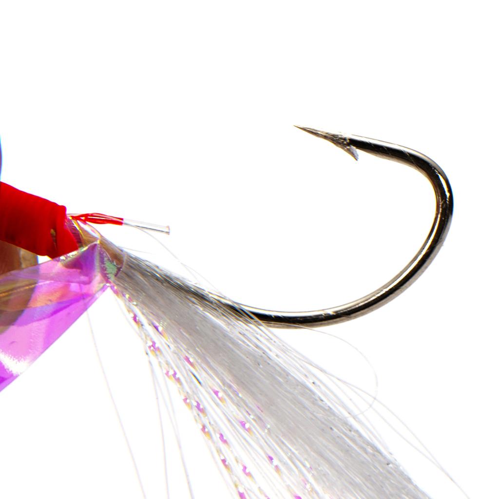 4 упаковки по 20 шт. Махеровые крючки с перьями Морские лодки Рыболовные приманки Оснастки