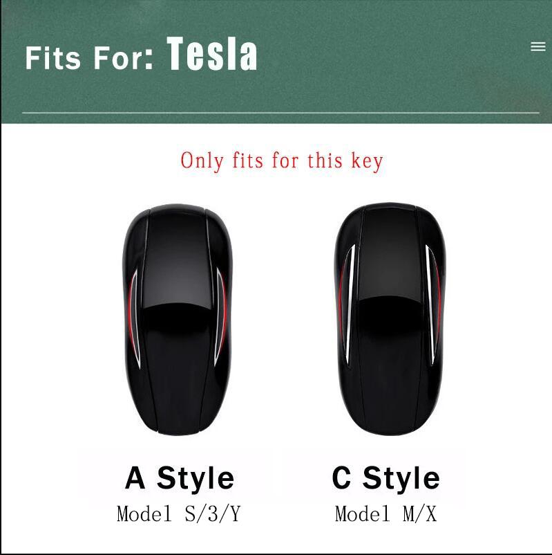 CSNK3 Zinc Alloy Car Fob Smart Remote Key Case Cover Holder For Tesla Model 3 Model S Model Y Model X Protector Keychain Accessories