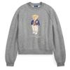 Polo FW24 Bear Embroidered Crew Neck Long Sleeve Sweatshirt Women Sweatshirt Gray WMPOKNINFB20686-020