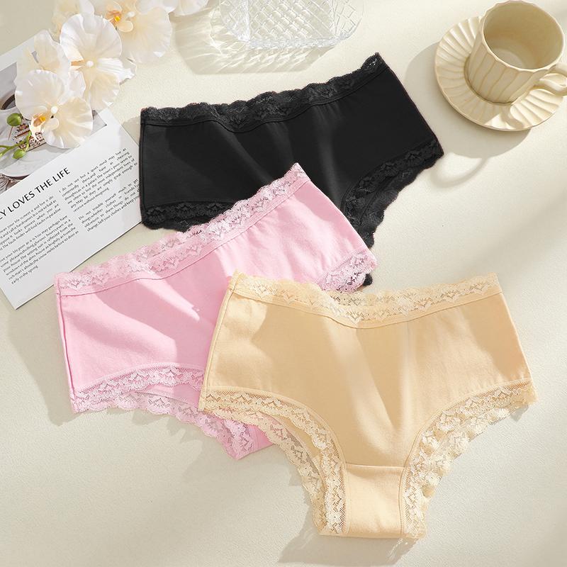 3Pcs/Set Women's Seamless Cotton Briefs Women Panties Solid Color Breathable Underwear Female Low Waist Soft Lingerie S-XXL