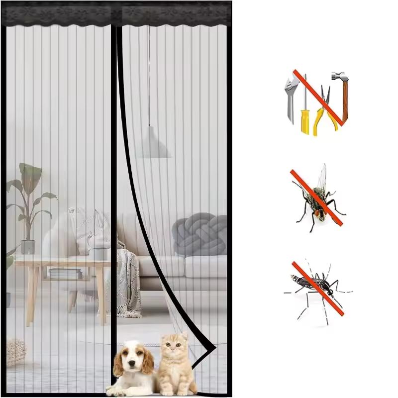 Summer Magnetic Door Net Magnetic Suction Door Curtain Gauze Door Mosquito Proof Household Non Punching Mosquito Proof Invisible Door Curtain