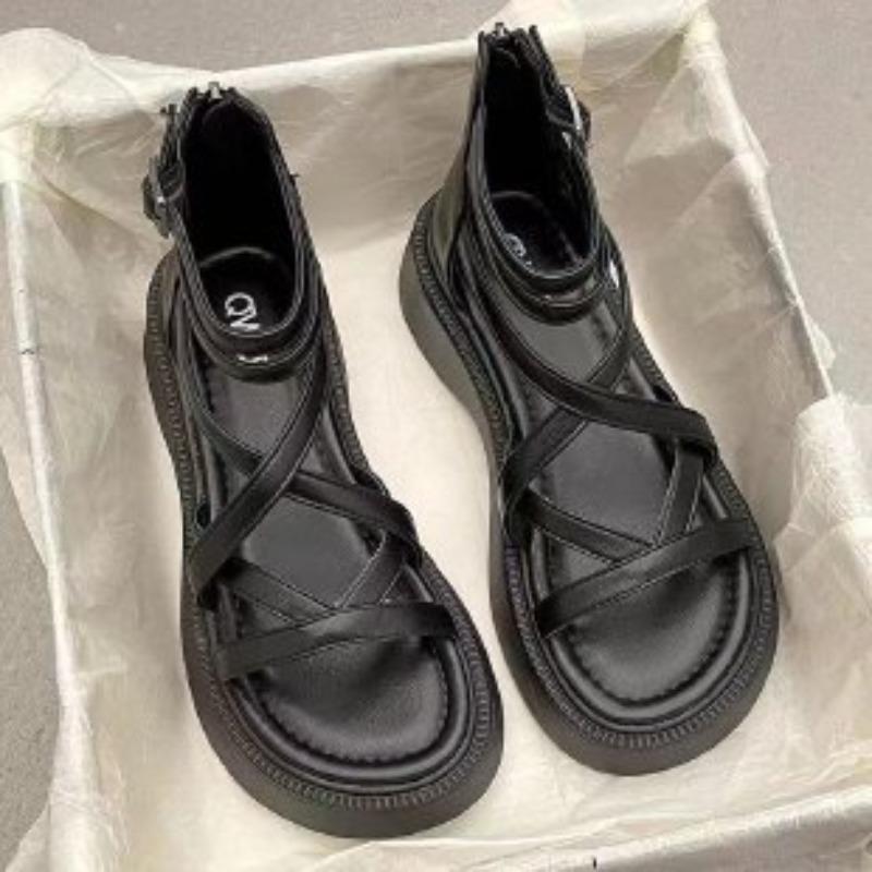 Винтажные модные высокие римские женские сандалии