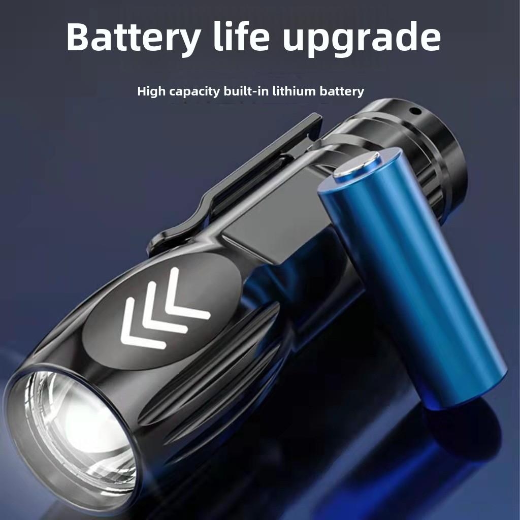 2 упаковки светодиодных фонариков с зарядкой через USB, суперярких, высокой мощности, с дистанционным управлением, мини-портативный, мощный фонарик