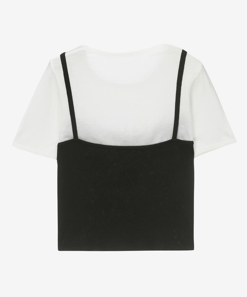 MIND BRIDGE WOMEN [W] Bustier Layered Knit - 2 Colors Mykt3286