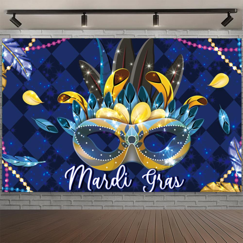 Carnival Mask Ball Theme Party Photography Background, Adult Birthday Party, Family Party Decoration Photography Backdrop Cloth