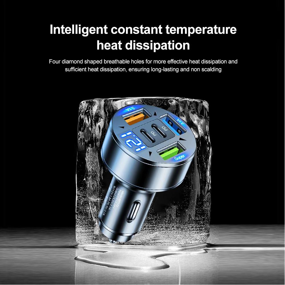 250 Вт 5 портов автомобильное зарядное устройство быстрая зарядка PD QC3.0 USB C автомобильное зарядное устройство для телефона адаптер с напряжением для iPhone Samsung Huawei Xiaomi