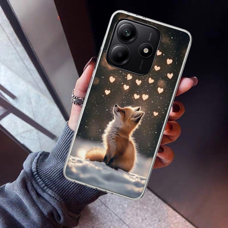 Animal Fox Phone Case For Xiaomi Redmi Note 10 11 12 13 14 15 Pro Plus 11S 12S 14S 11T 11E 10S Soft TPU Back Cover Redmi Note 14