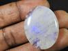 Natural Rainow Moonstone Fire Crystal Oval Cabochon Loose Gemstone 26X33X6MM SK-903
