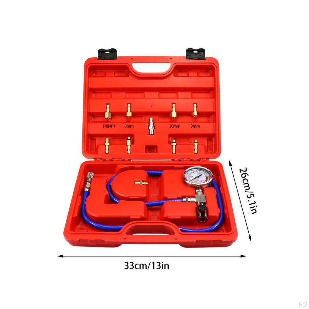 Auto Air Shock Absorber Test Tool with 8 Adapters Suspension Leak Detector Car Repair