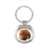Tibetan Mastiff, Do Khyi - Geometric Keychain with a Photo and the Inscription