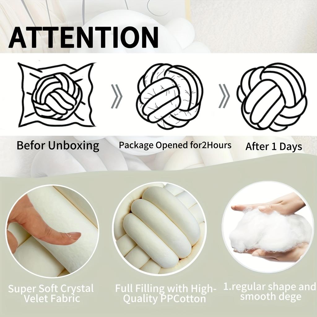 1 шт. 22 см/8,66 дюйма Подушка-узел в форме шара Декоративная подушка для гостиной Кровать Диван Подушка ручной работы