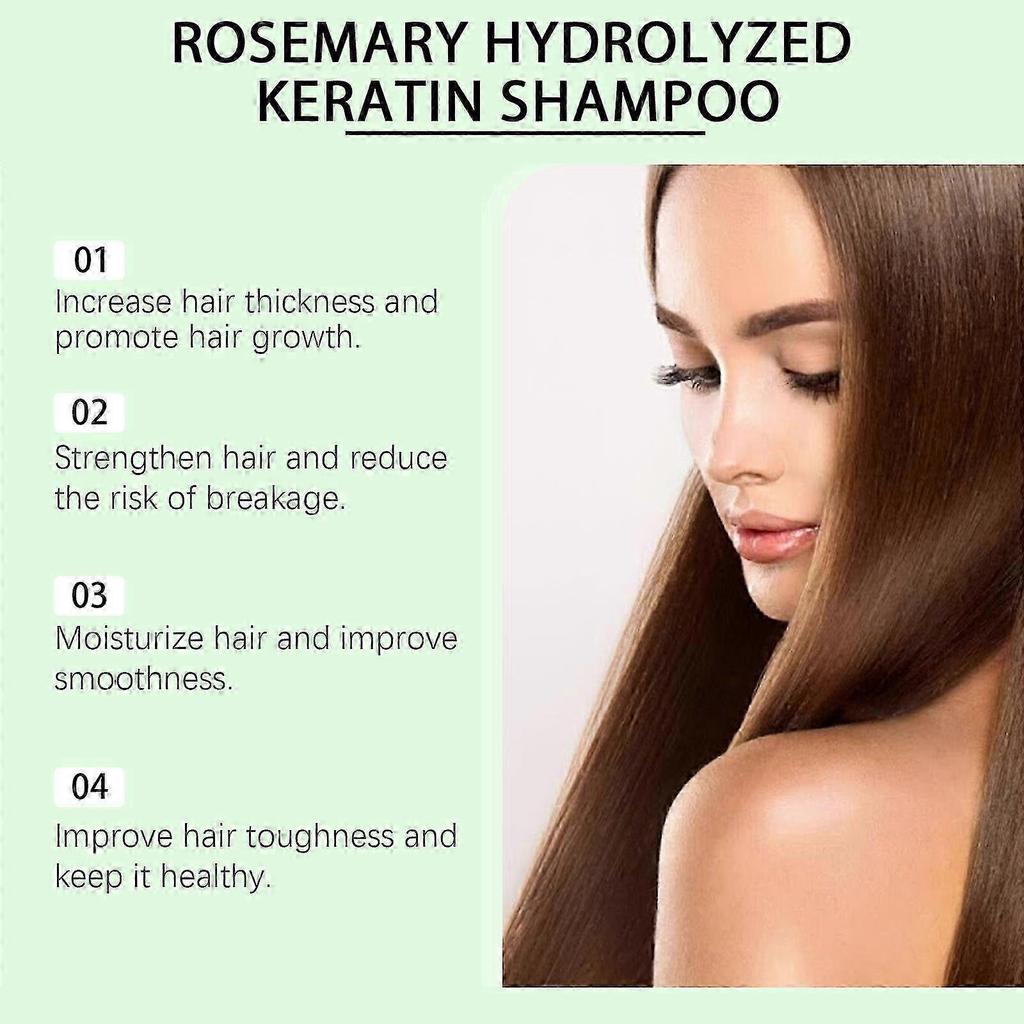 Rosemary Shampoo for Thinning Hair, Rosemary Leaf Oil Shampoo, Plant Oil Control Shampoo, Fluffy and Refreshing Shampoo