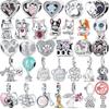 New 925 Silver Pet Cat Dog Pendant Paw Print Bone Best Friend Puppy Cute Beads Fit Original Charms Bracelet Jewelry Gift