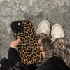 INS Коричневый чехол с леопардовым принтом для iPhone 16 15 12 13 14 11 Pro Max MiNi 7 8 Plus X XS XR SE Мягкий противоударный бампер