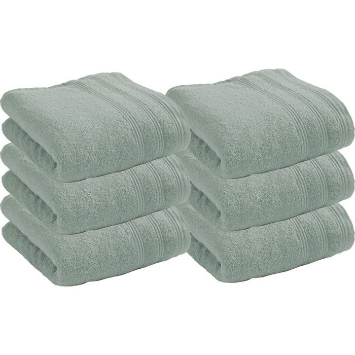 Set of 6 "Spa" Terry Towels 50 X 100 Cm / 400 Gr/m² - "Spa" Celadon