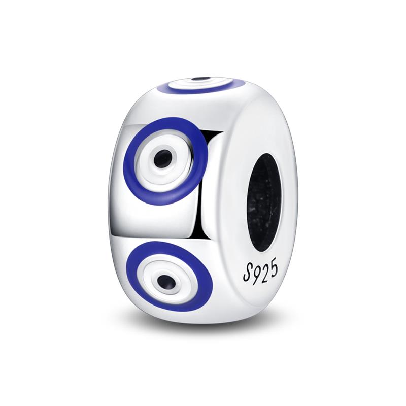 Copper Round Colored Zircon Charm Spacer Beads Suitable Fit Pan Original Bracelet Exquisite Diy Party Jewelry