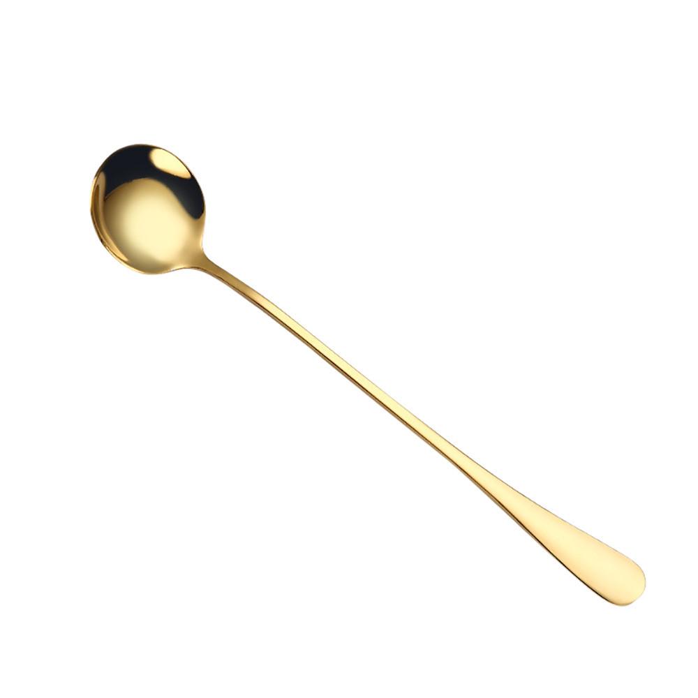Colorful Spoon Long Handle Spoons Flatware Coffee Drinking Tools Kitchen Gadget