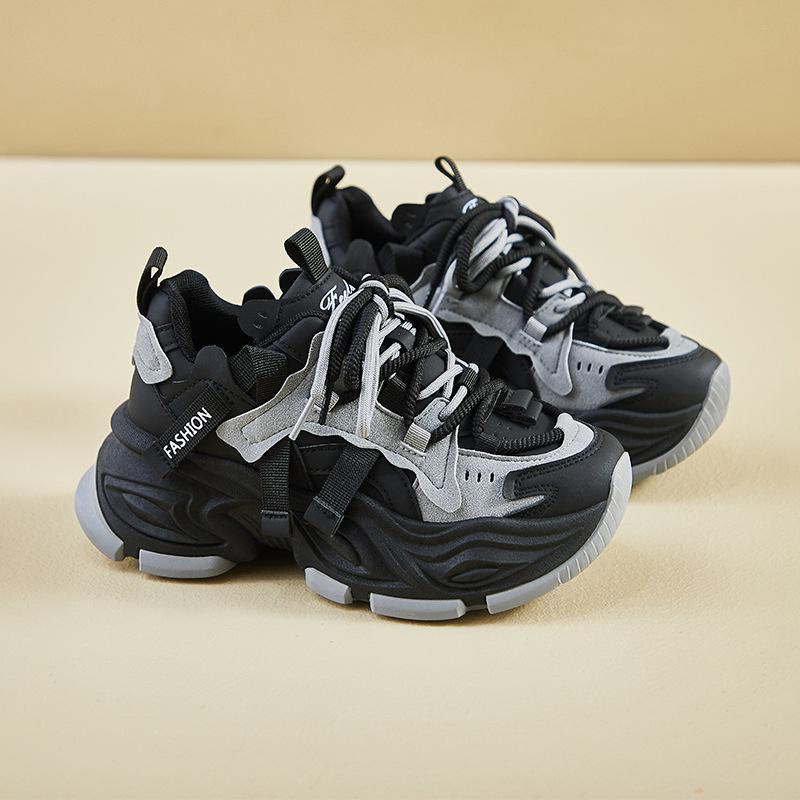 Повседневные женские кроссовки Dad на толстой платформе, нескользящие, легкие, удобные, со шнуровкой, женские, дышащие, для ходьбы, тенниса