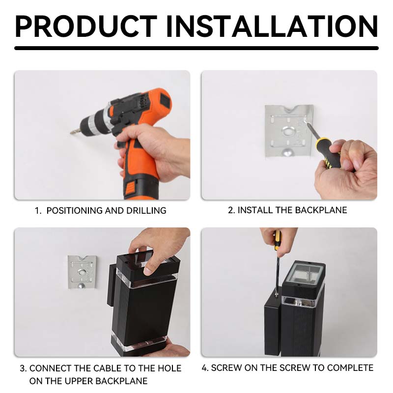 E27 светодиодные настенные светильники, сменные лампы, настенные светильники, лестницы, освещение спальни, коридора, IP44, водонепроницаемая наружная лампа для крыльца, домашний декор